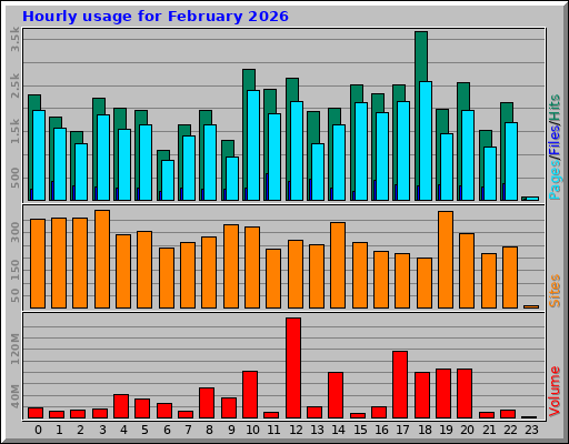 Hourly usage for February 2026