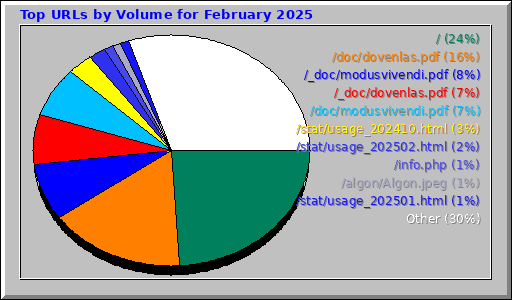 Top URLs by Volume for February 2025 Top URLs by Volume for February 2025