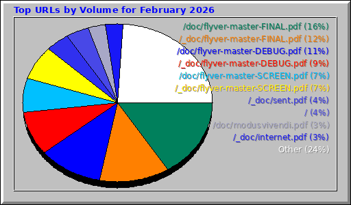 Top URLs by Volume for February 2026